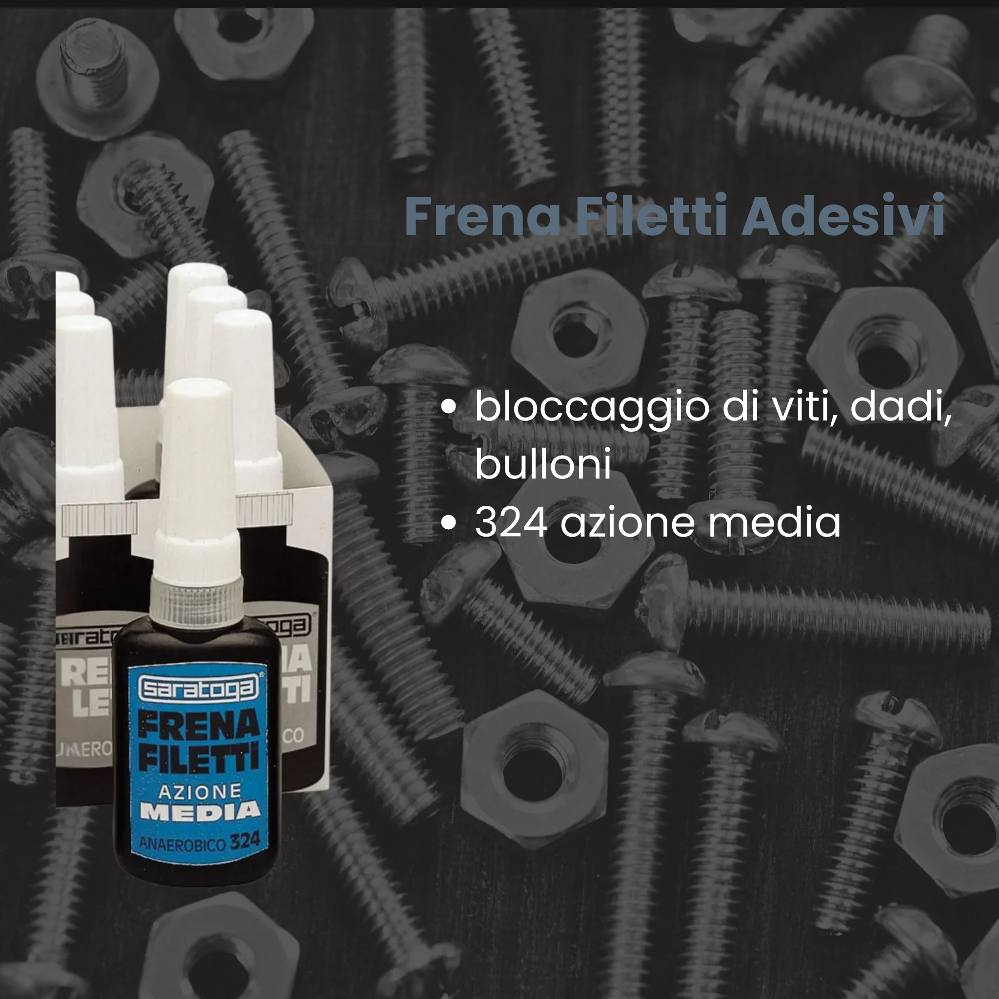 Frena Filetti Adesivi anaerobici per filettature Adesivo anaerobico per filettature 324 Azione Media (10ml), - Image 2
