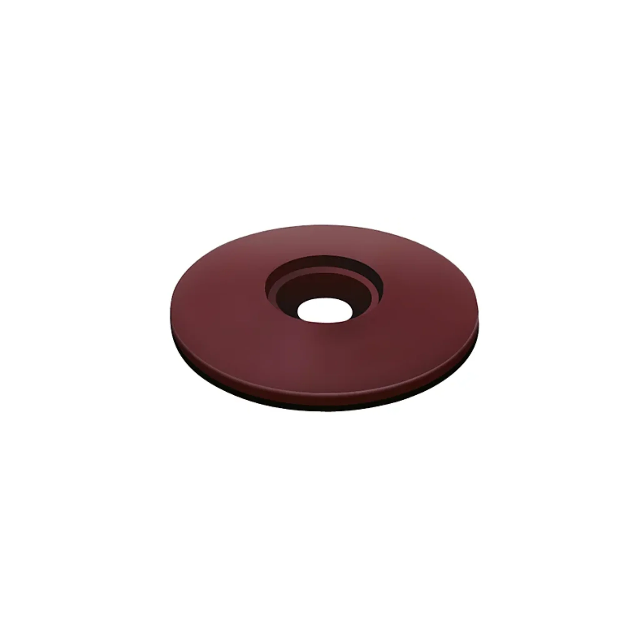 Tecfi Rondella in acciaio verniciato con guarnizione in EPDM vulcanizzato Rosso Siena RAL3009